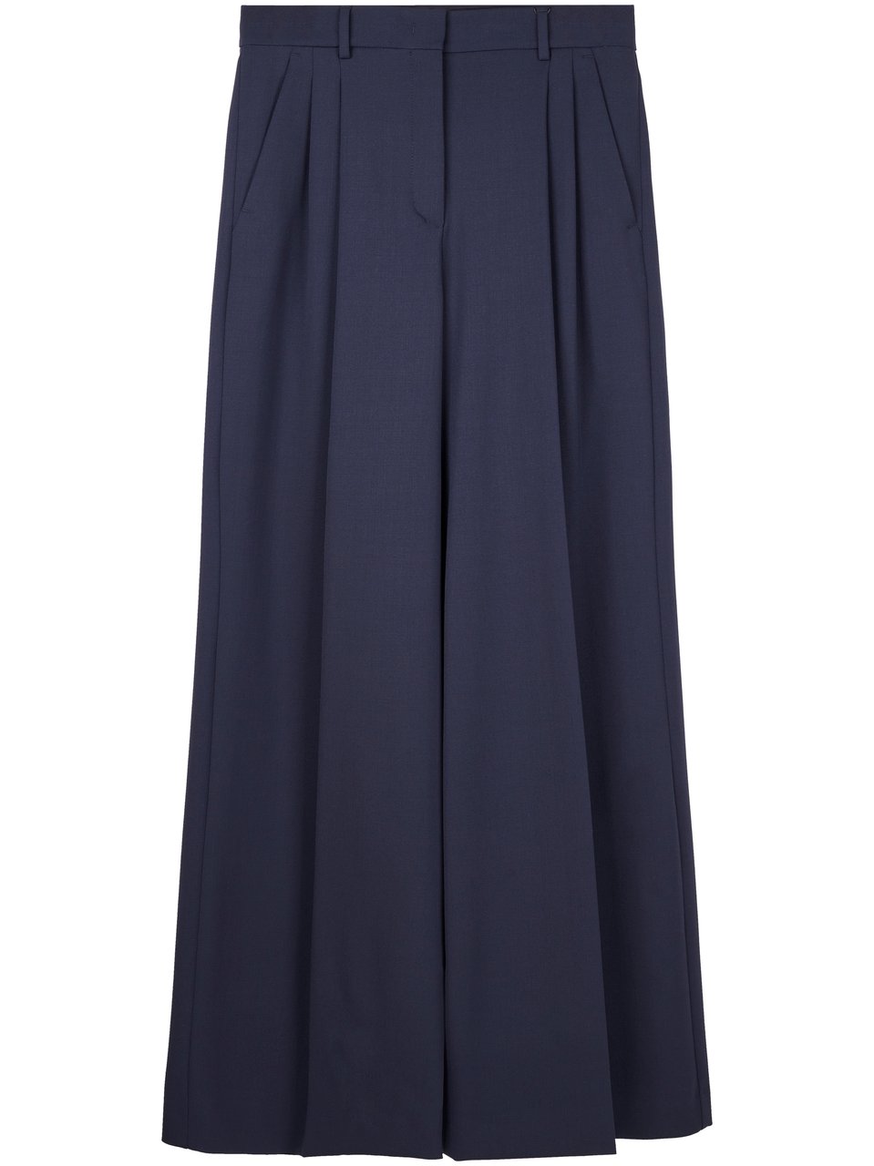 Max Mara Wide-Leg Trousers with Front Pleats and High Waist Zwart