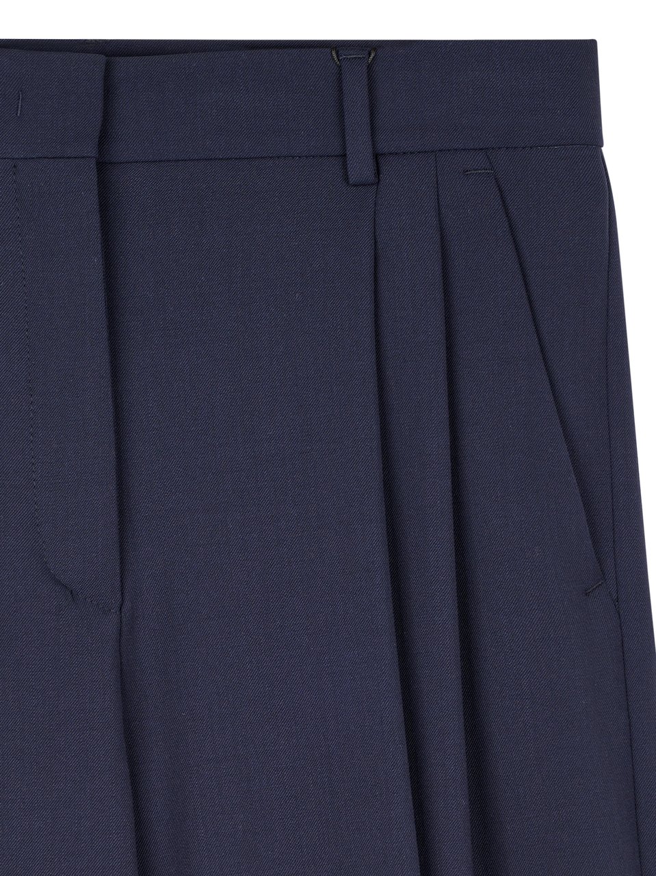 Max Mara Wide-Leg Trousers with Front Pleats and High Waist Zwart