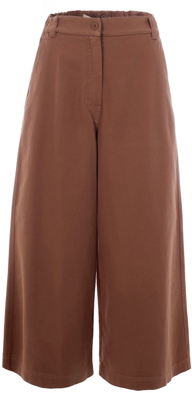 Max Mara Trousers Leather Brown Bruin