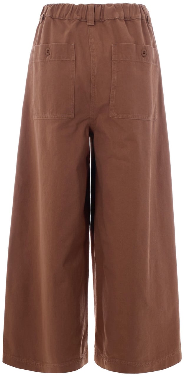 Max Mara Trousers Leather Brown Bruin