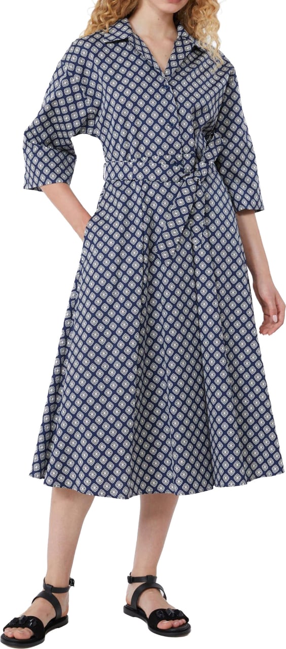 Max Mara Dresses Blu Geometrico Blauw