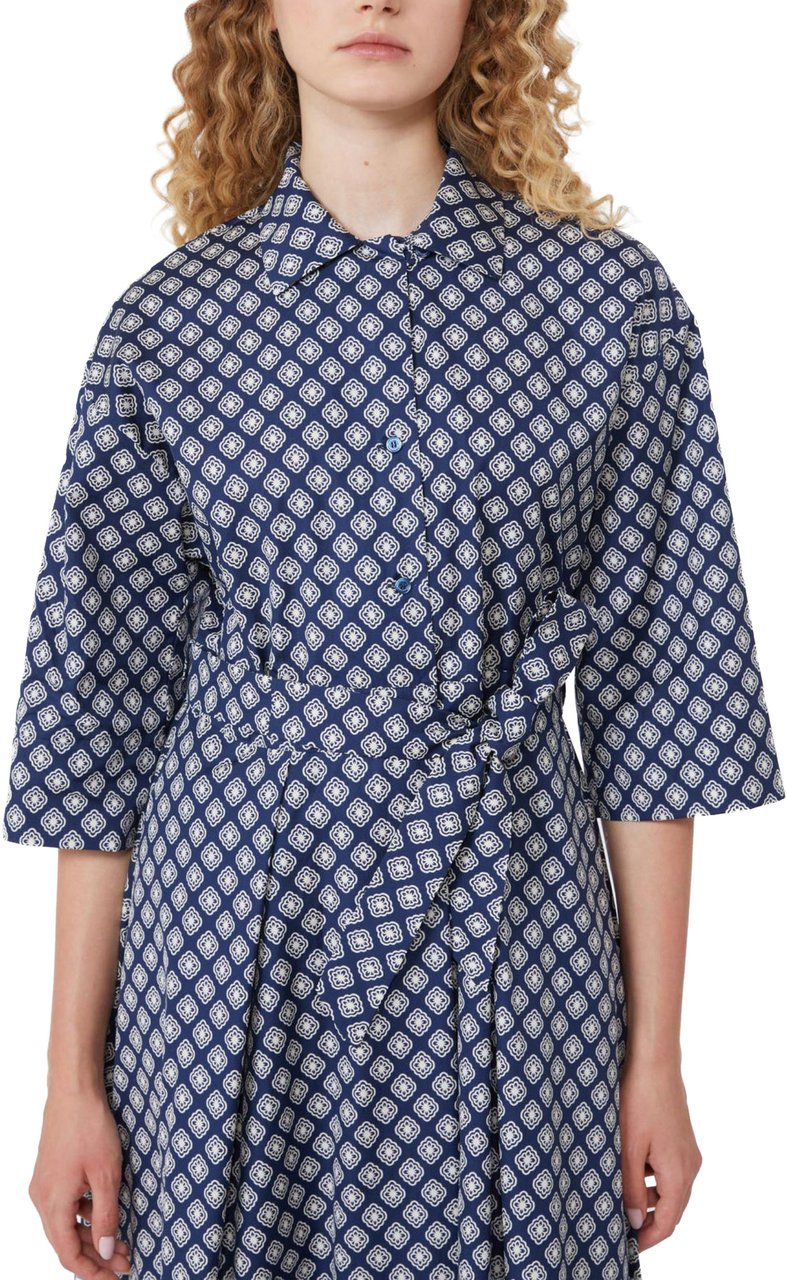 Max Mara Dresses Blu Geometrico Blauw