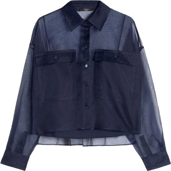 Max Mara Shirts Blue Navy