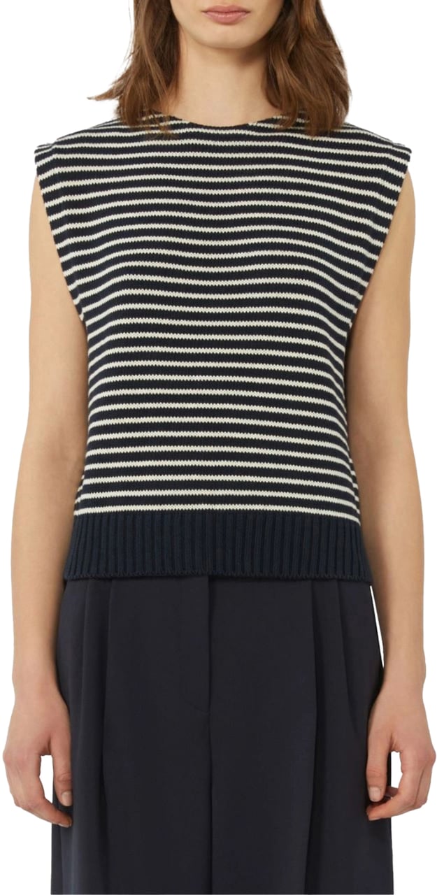 Max Mara Max Mara Weekend Wkdlanda Gilets Donkerblauw 2615351011600 Blauw