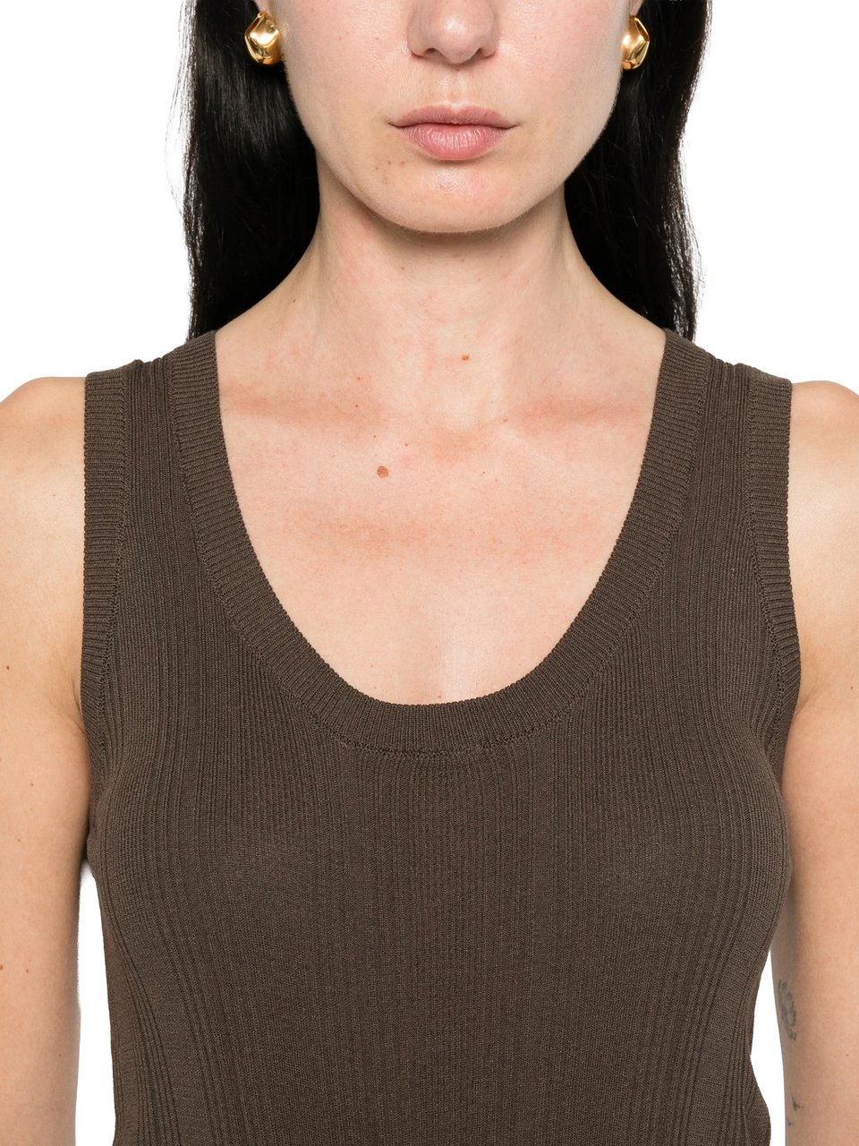 Max Mara T-Shirts And Polos Cioccolato Bruin