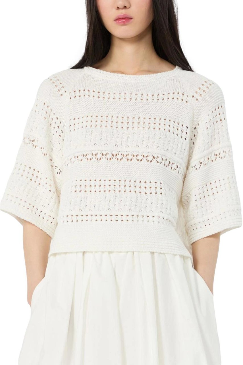 Max Mara Sweaters Avorio Unito Wit