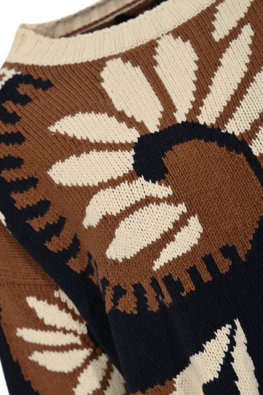Max Mara Sweaters Leather Brown Bruin