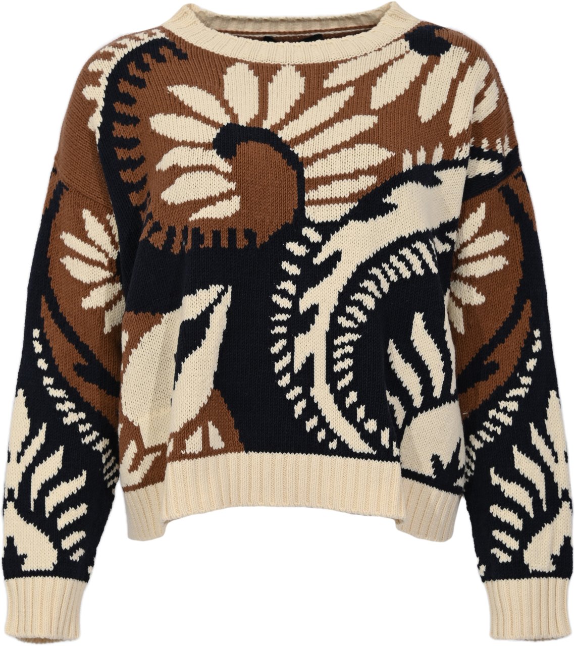 Max Mara Sweaters Leather Brown Bruin