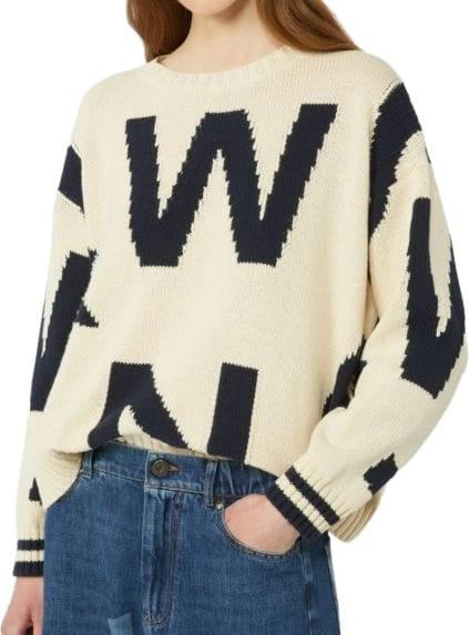 Max Mara Sweaters Blu Wit