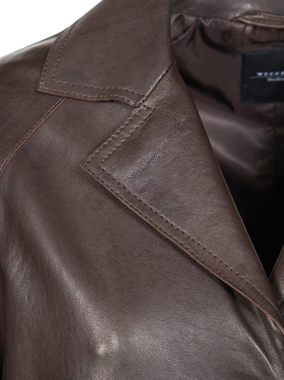 Max Mara Camino Three Quarter Sleeve Leather Jacket Zwart