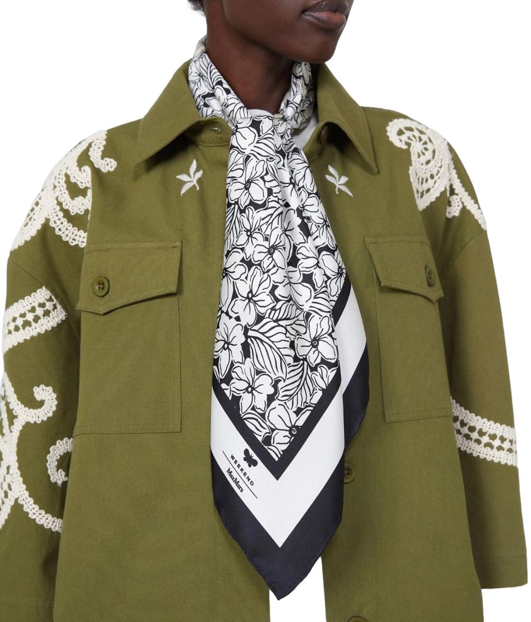 Max Mara Scarfs Bianco Ottico Hawaii Wit