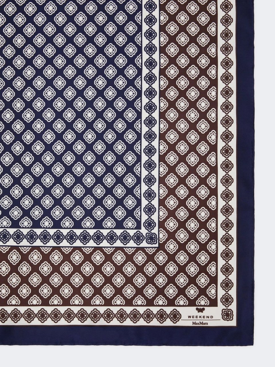 Max Mara Scarfs Fango Geometrico Navy