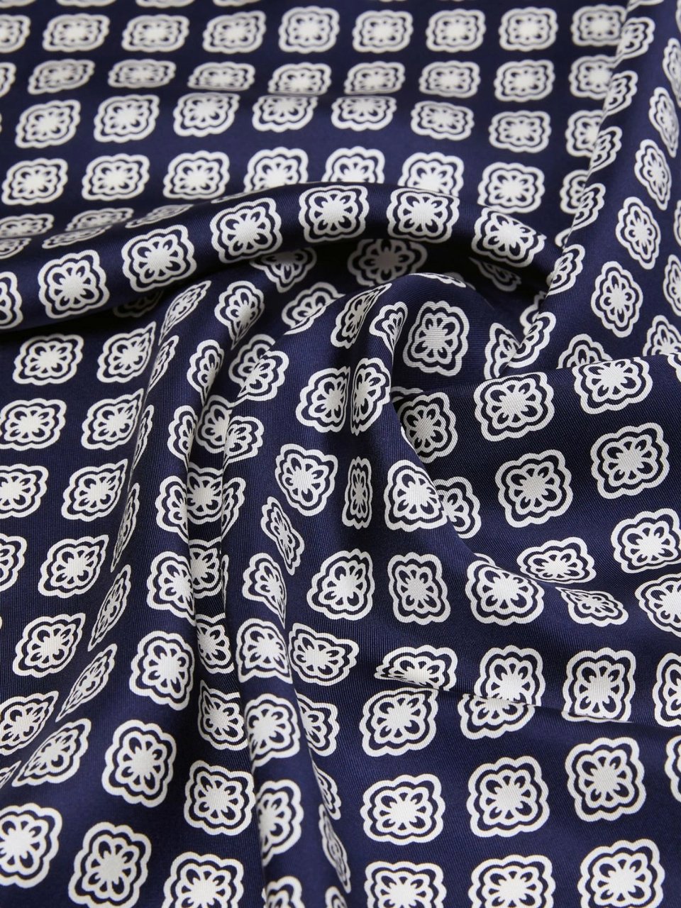 Max Mara Scarfs Fango Geometrico Navy