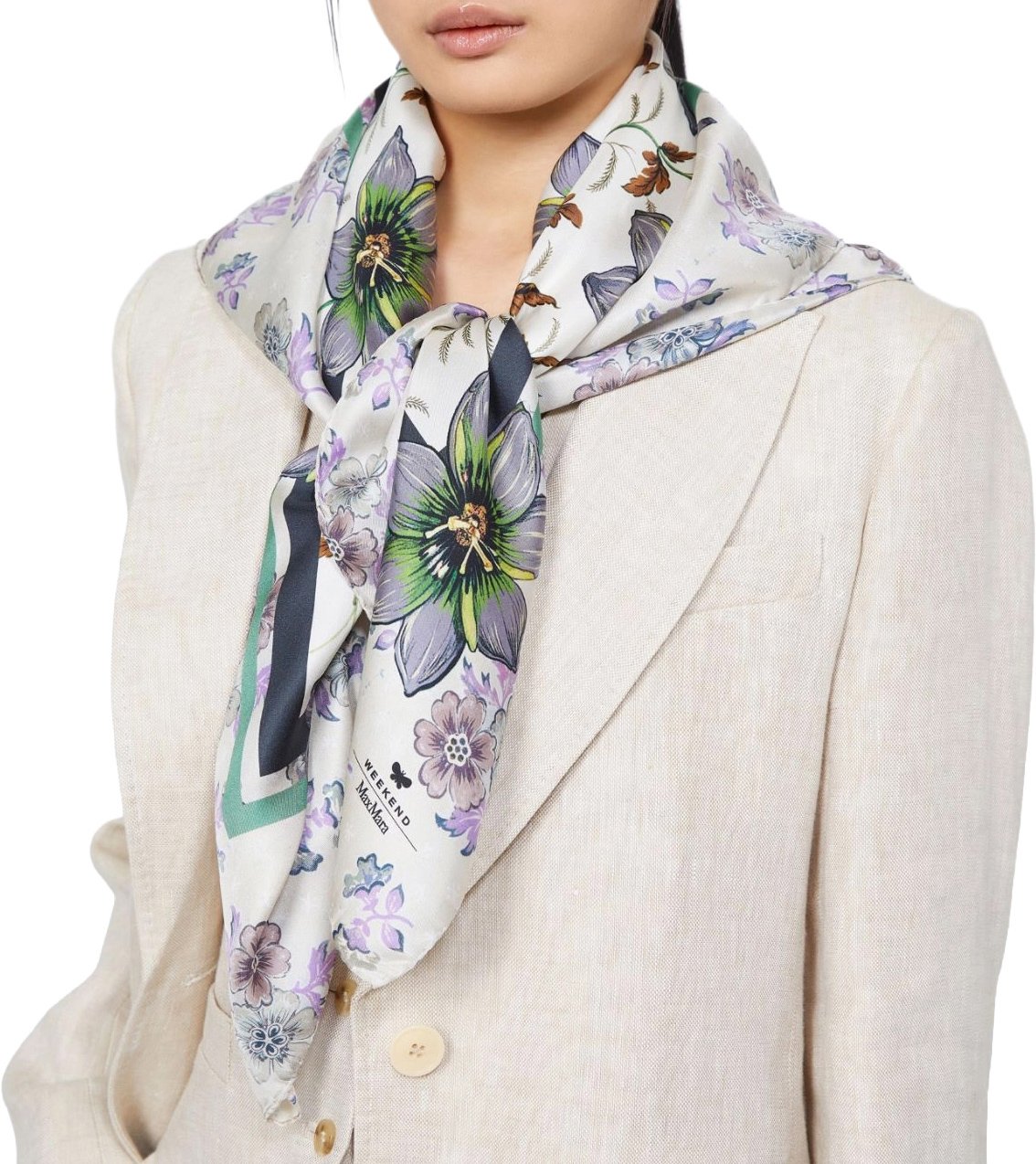 Max Mara Scarfs Bianco Avorio Wit