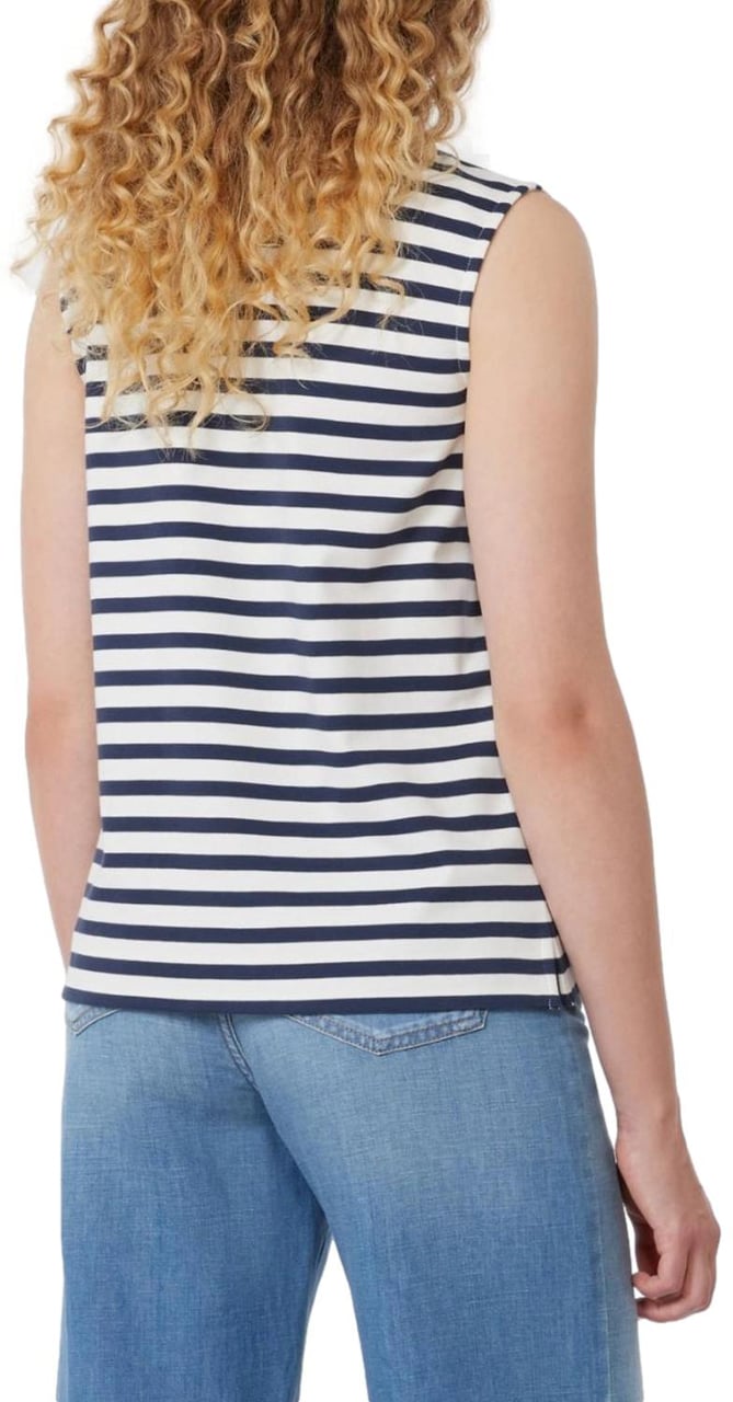 Max Mara Sweaters Blu Rigato Navy