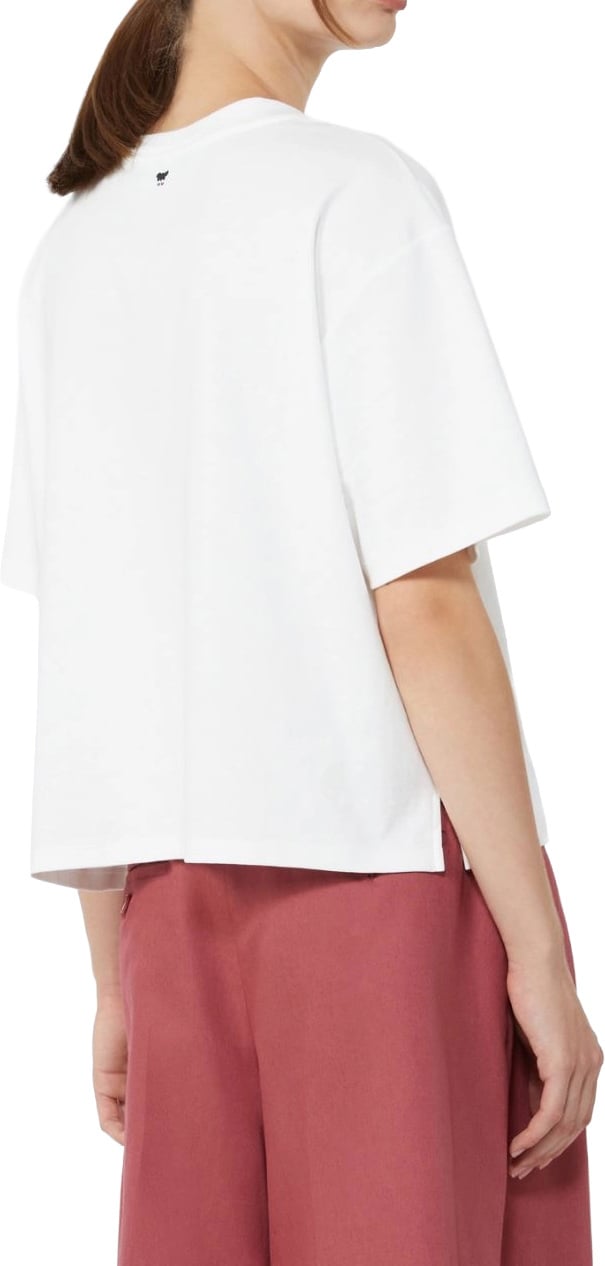 Max Mara Sweaters Bianco Ricamo Fiori Wit