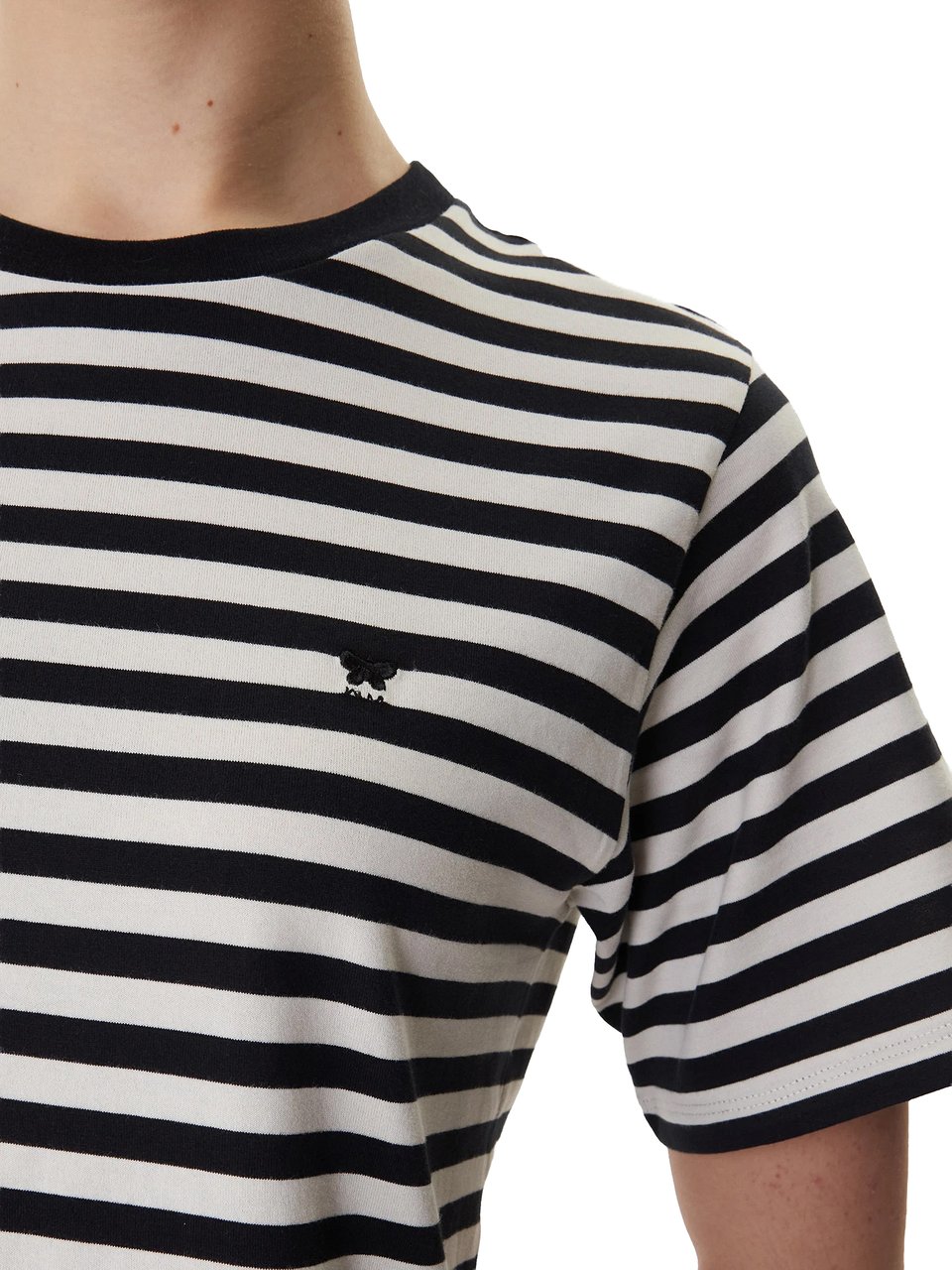 Max Mara T-Shirts And Polos Ecru Rigato Nero Divers