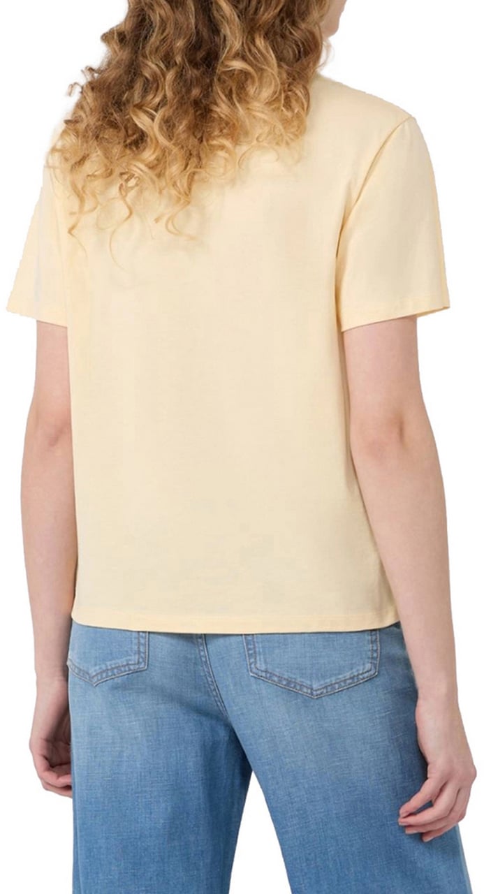 Max Mara T-Shirts And Polos Giallo Chiaro Dis Scritta Geel