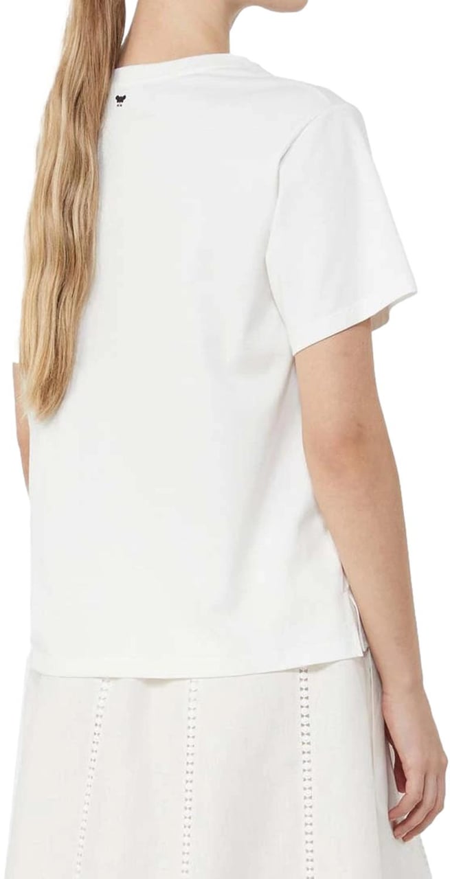 Max Mara T-Shirts And Polos Bianco Dis. Floreale Wit
