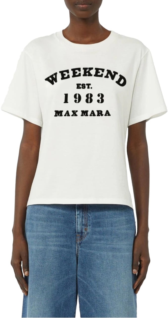 Max Mara Weekend Wkdtenue T-shirts Ecru 2615971051600 Wit