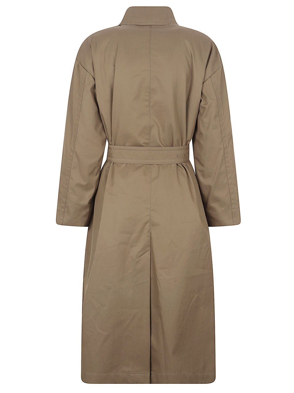 Max Mara Double-Breasted Water-Resistant Trench Coat Neutraal