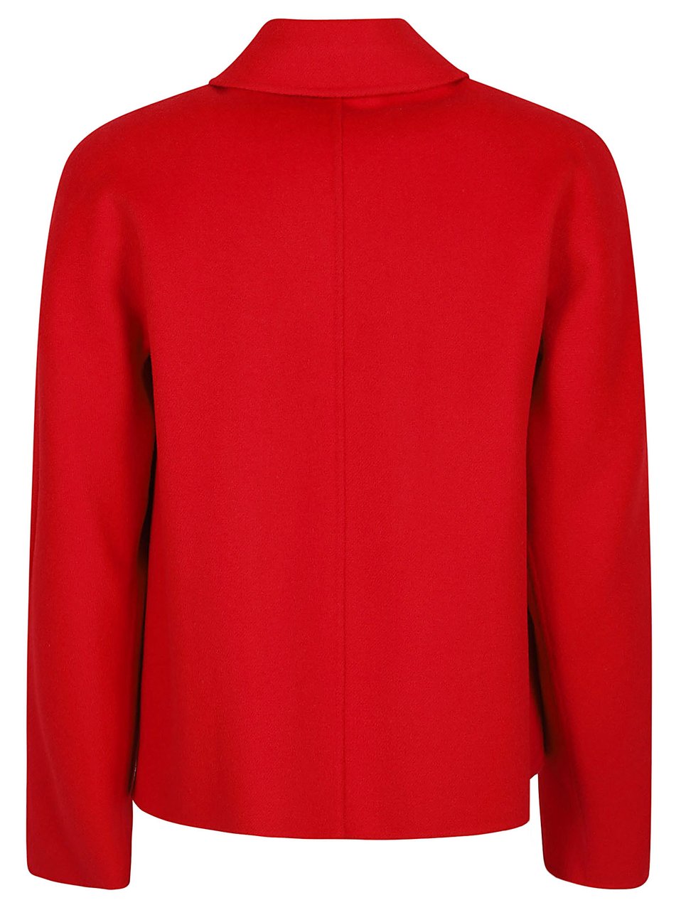 Max Mara Double-Breasted Red Jacket with Structured Silhouette Rood