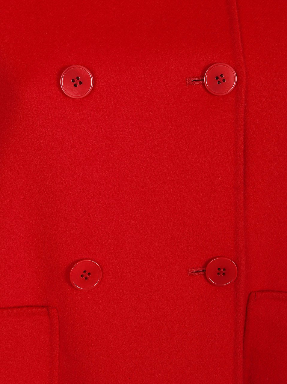 Max Mara Double-Breasted Red Jacket with Structured Silhouette Rood