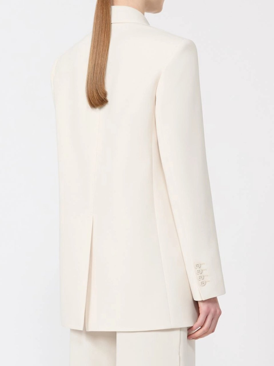 Max Mara White Bosco Structured Tailored Blazer Wit