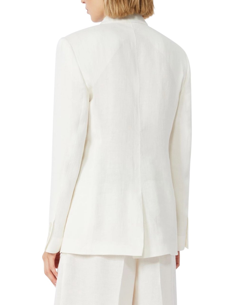 Max Mara Tailored Linen Jacket with Classic Notch Lapel Wit