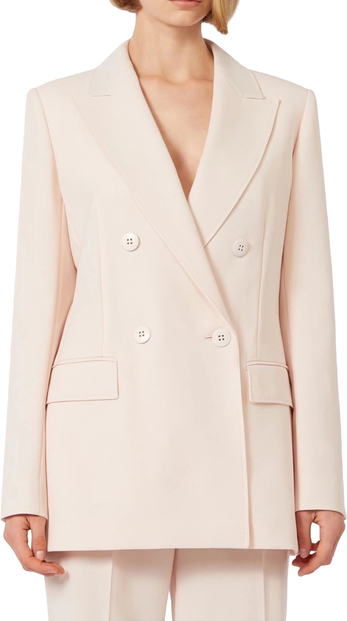 Max Mara Grembo Double-Breasted Tailored Blazer Neutraal