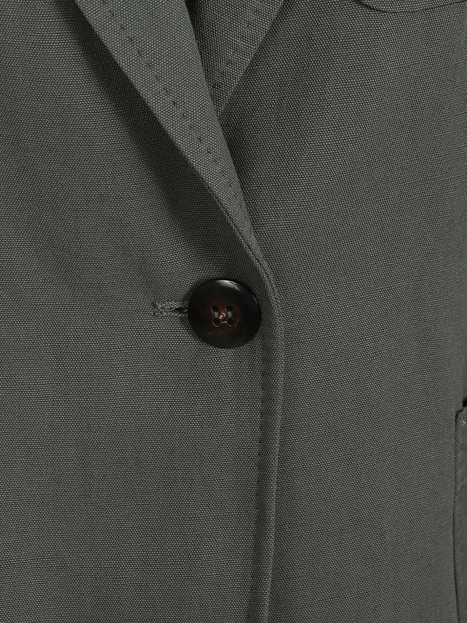 Max Mara Sage Green Lapel Collar Linen Blazer Grijs