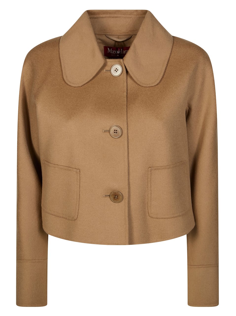 Max Mara Brown Trionfo Cropped Pleated Jacket Bruin