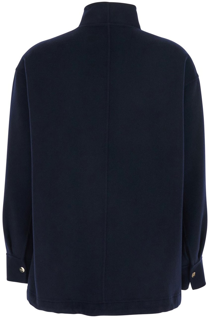 Max Mara Dark Navy Mstpino Boxy Jacket Zwart
