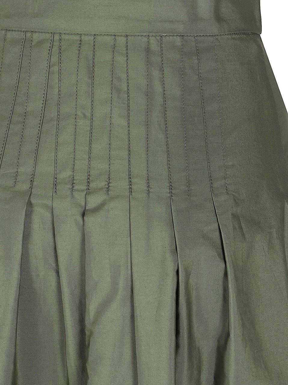 Max Mara Midi-Length Skirt with Structured Waistband and Pleated Design Grijs