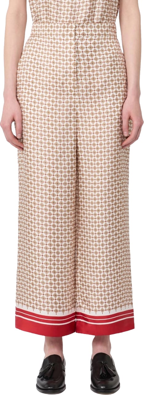 Max Mara Rtw Rosso Dis.Foulard Dis.Riga Beige