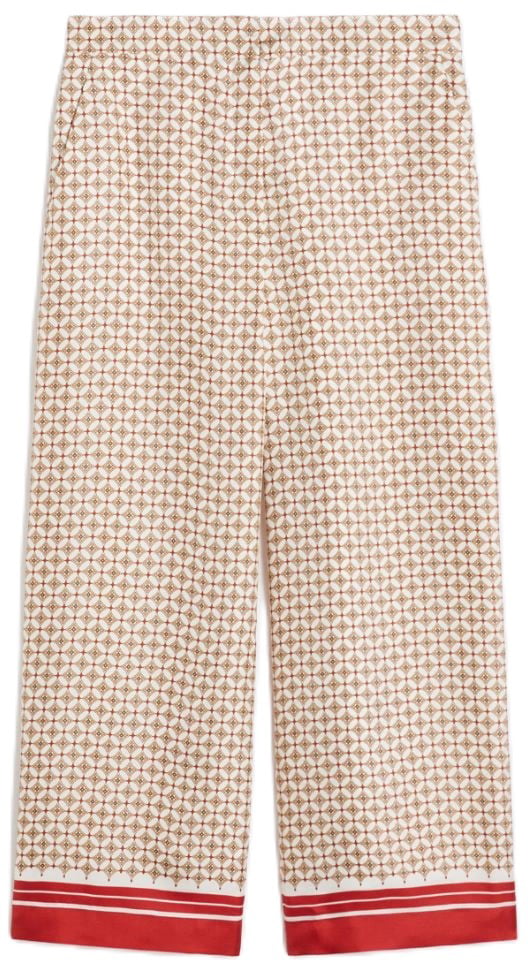 Max Mara Rtw Rosso Dis.Foulard Dis.Riga Beige