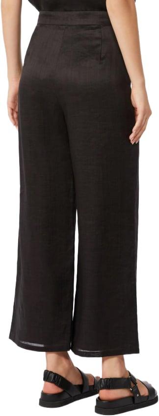 Max Mara Trousers Nero Donkergrijs