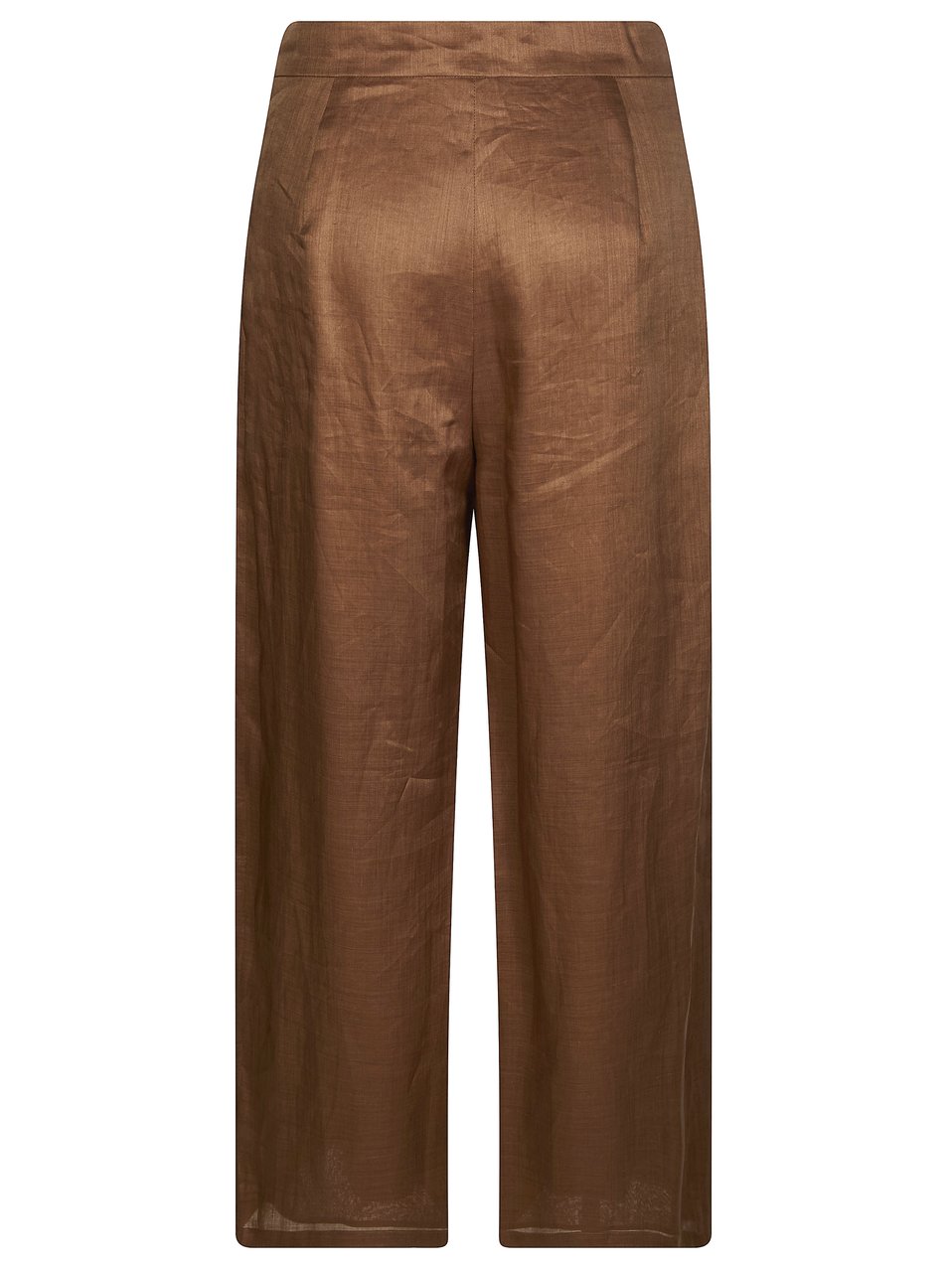 Max Mara Brown Msttartufo Ramie Wide-Leg Pants Bruin