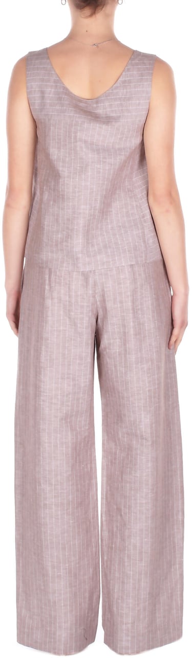 Max Mara Trousers Gessato Taupe