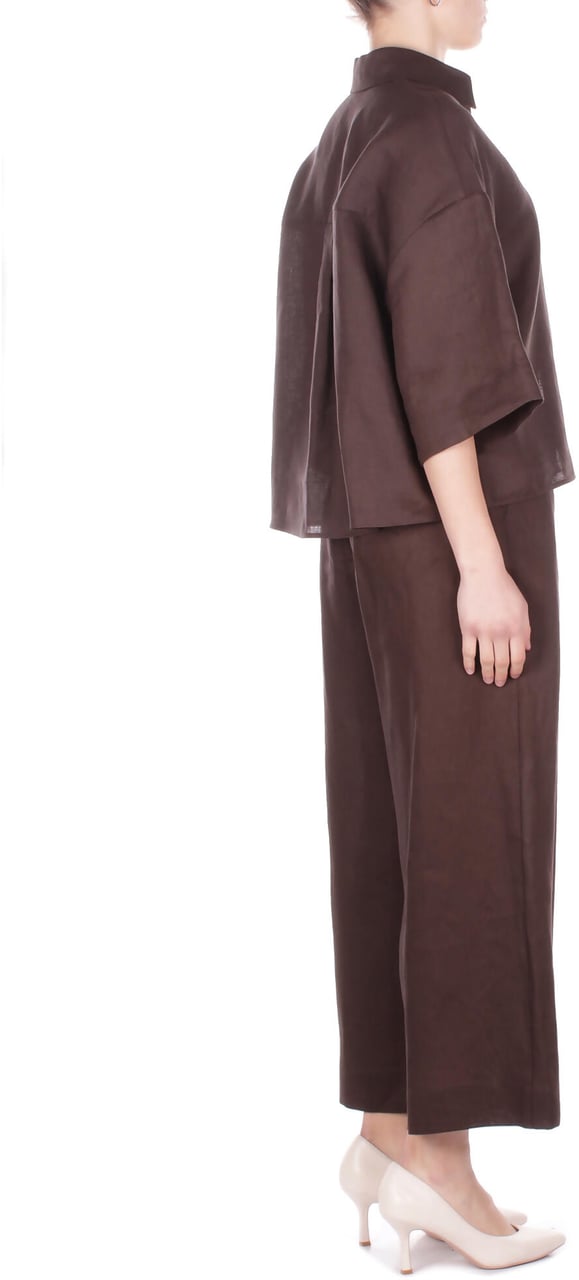 Max Mara Trousers Dark Brown Bruin