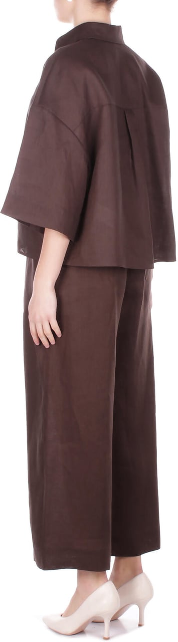 Max Mara Trousers Dark Brown Bruin