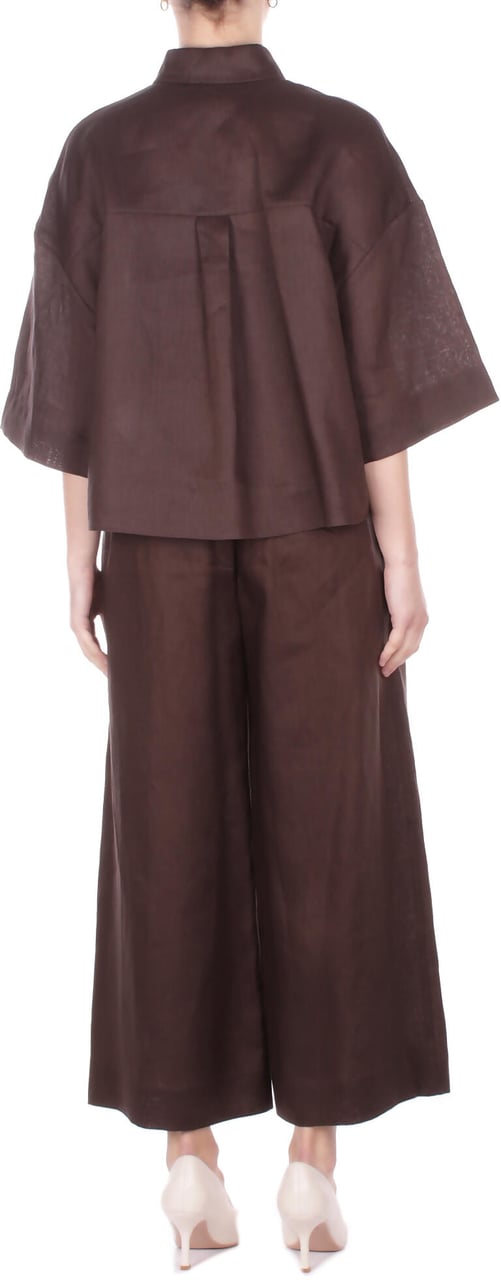 Max Mara Trousers Dark Brown Bruin