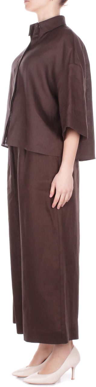 Max Mara Trousers Dark Brown Bruin