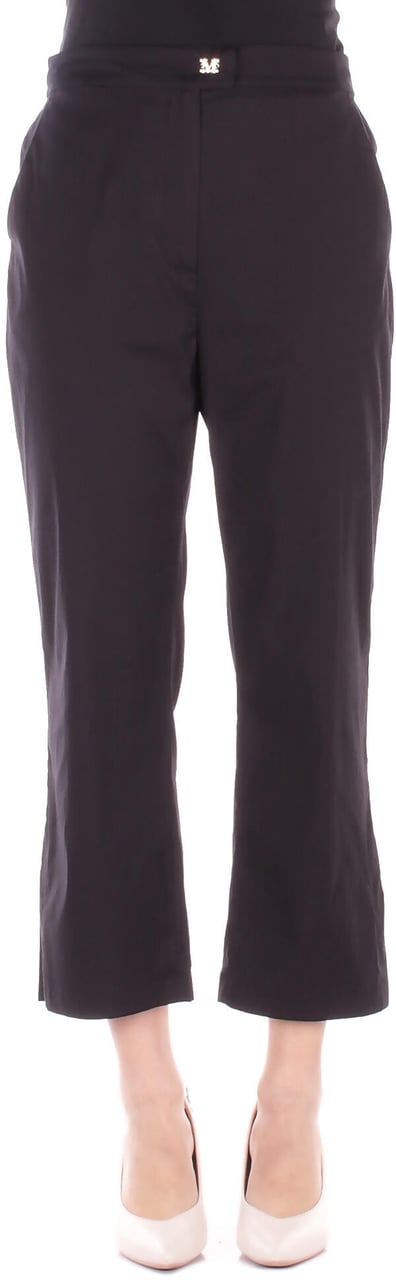 Max Mara Trousers Nero Zwart