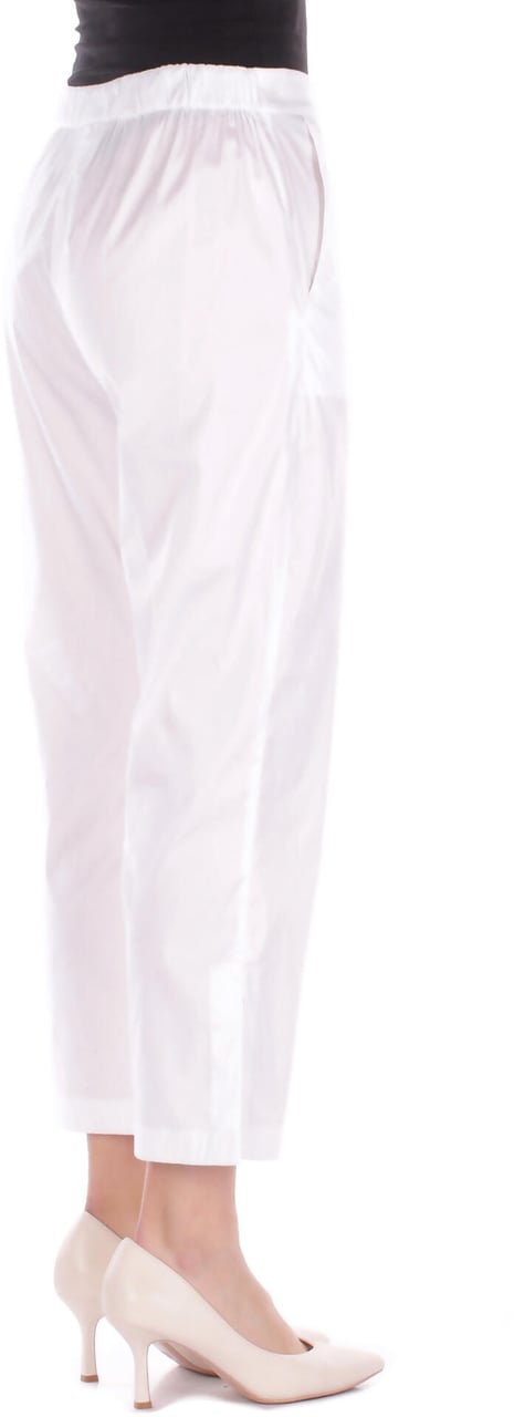Max Mara Trousers Bianco Ottico Wit