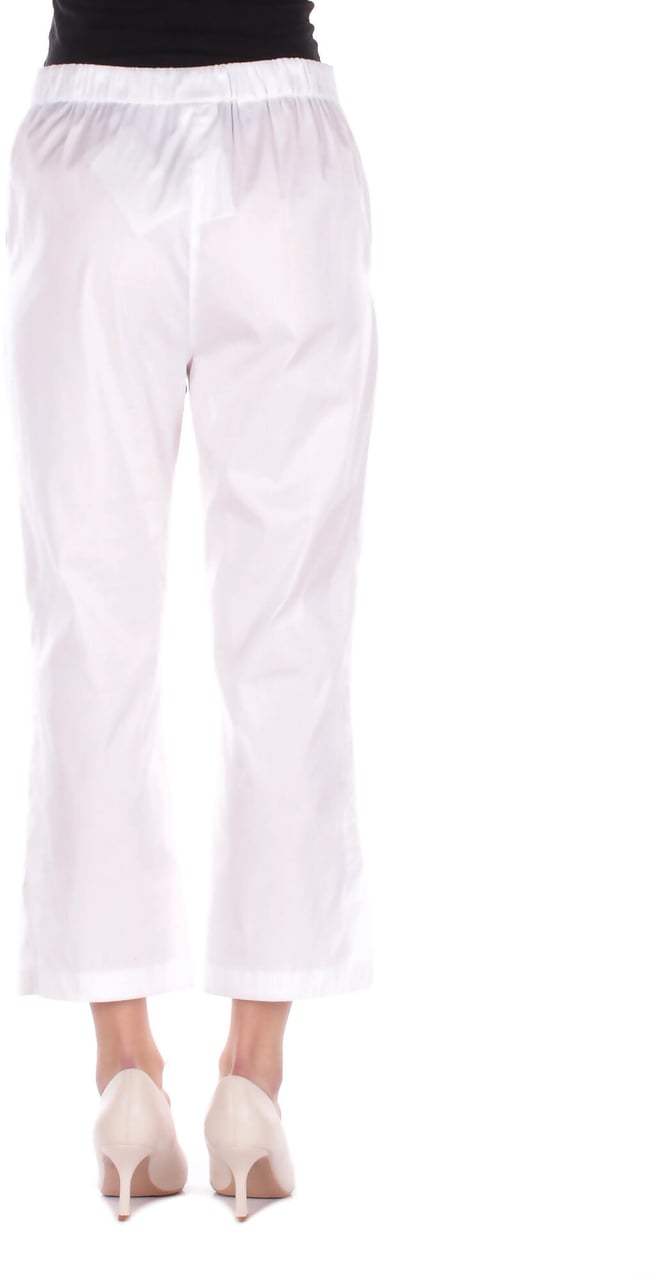 Max Mara Trousers Bianco Ottico Wit