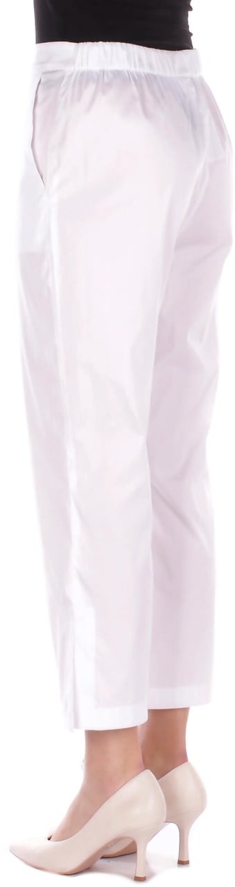 Max Mara Trousers Bianco Ottico Wit