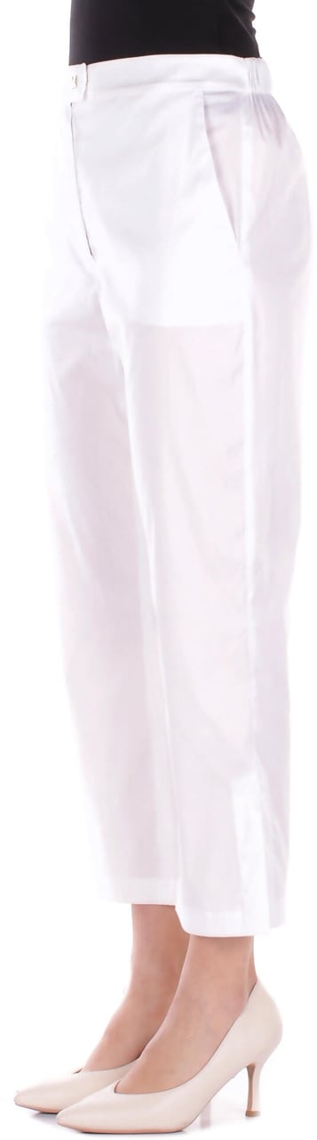 Max Mara Trousers Bianco Ottico Wit