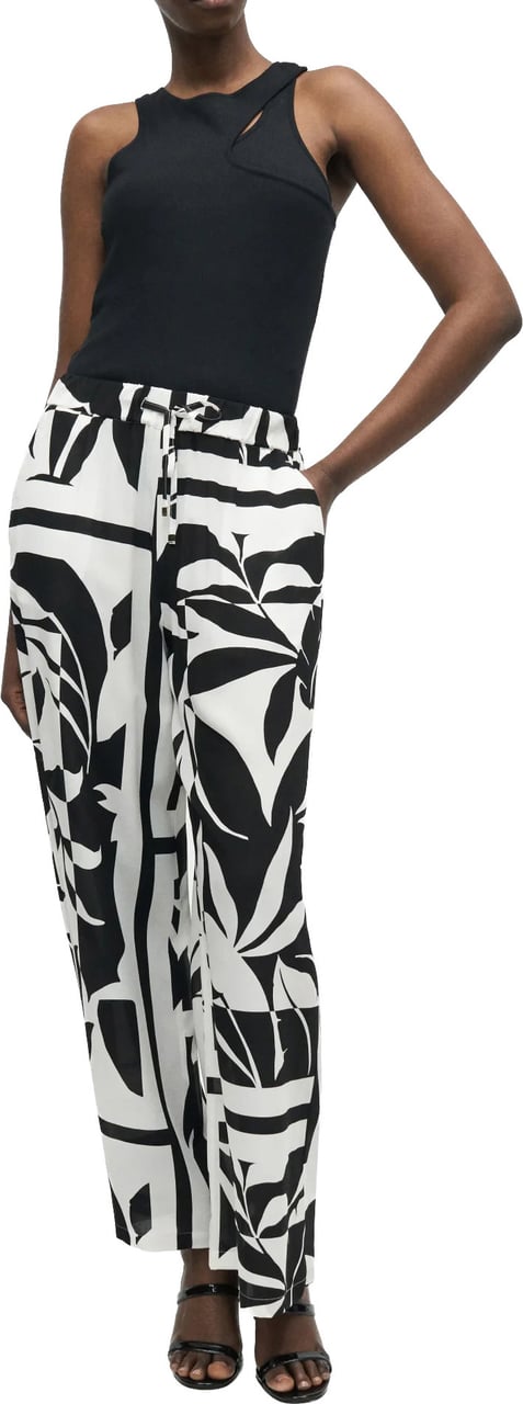 Max Mara Rtw Nero Stampa Floreale Divers