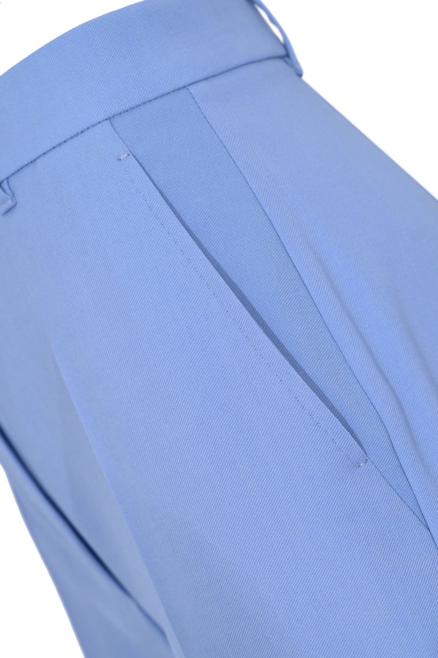 Max Mara Trousers Clear Blue Lichtblauw